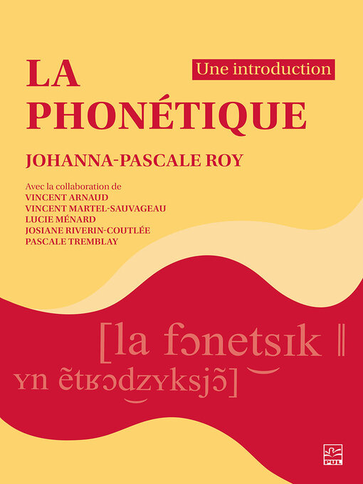 Title details for La phonétique by Johanna-Pascale Roy - Available